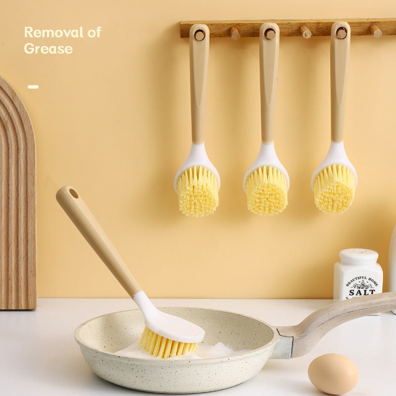 Long Handle Kitchen Cleaning Brush – Multi-Purpose Dish & Pot Scrubber