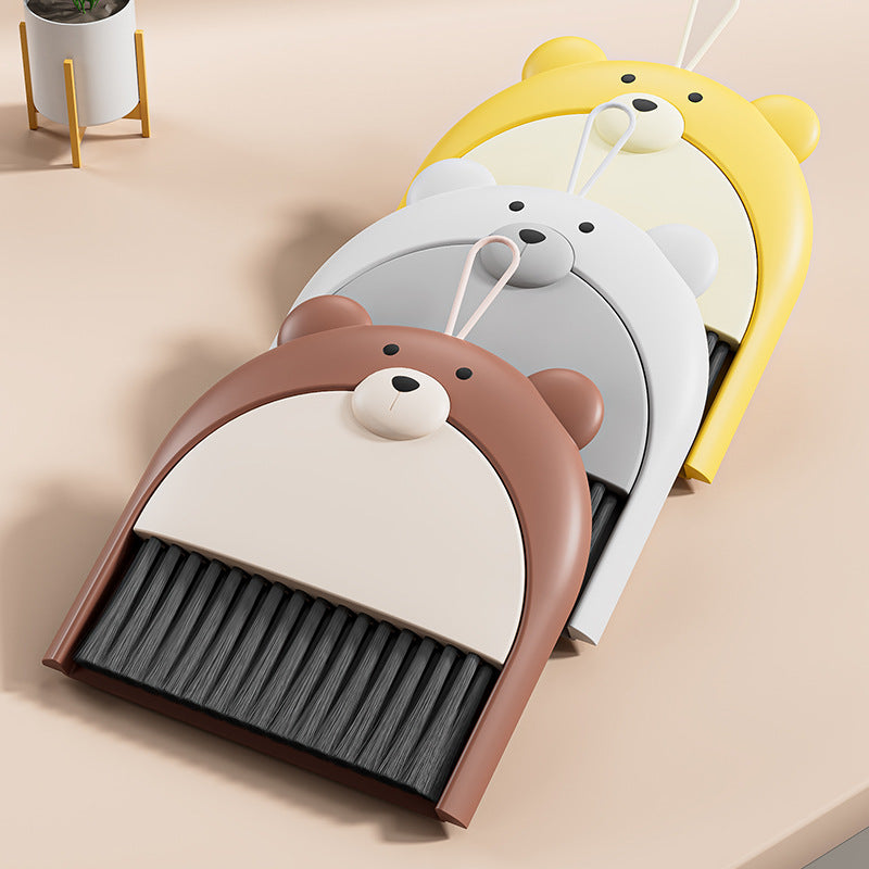 Mini Desktop Broom and Dustpan Set – Cute Bear Design