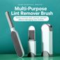 Reusable Double-Sided Lint & Pet Hair Remover Brush with Self-Cleaning Base