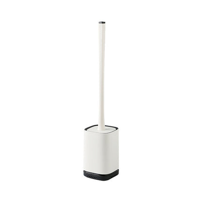 Silicone Toilet Brush with Holder – Long Handle Bathroom Cleaning Brush Set