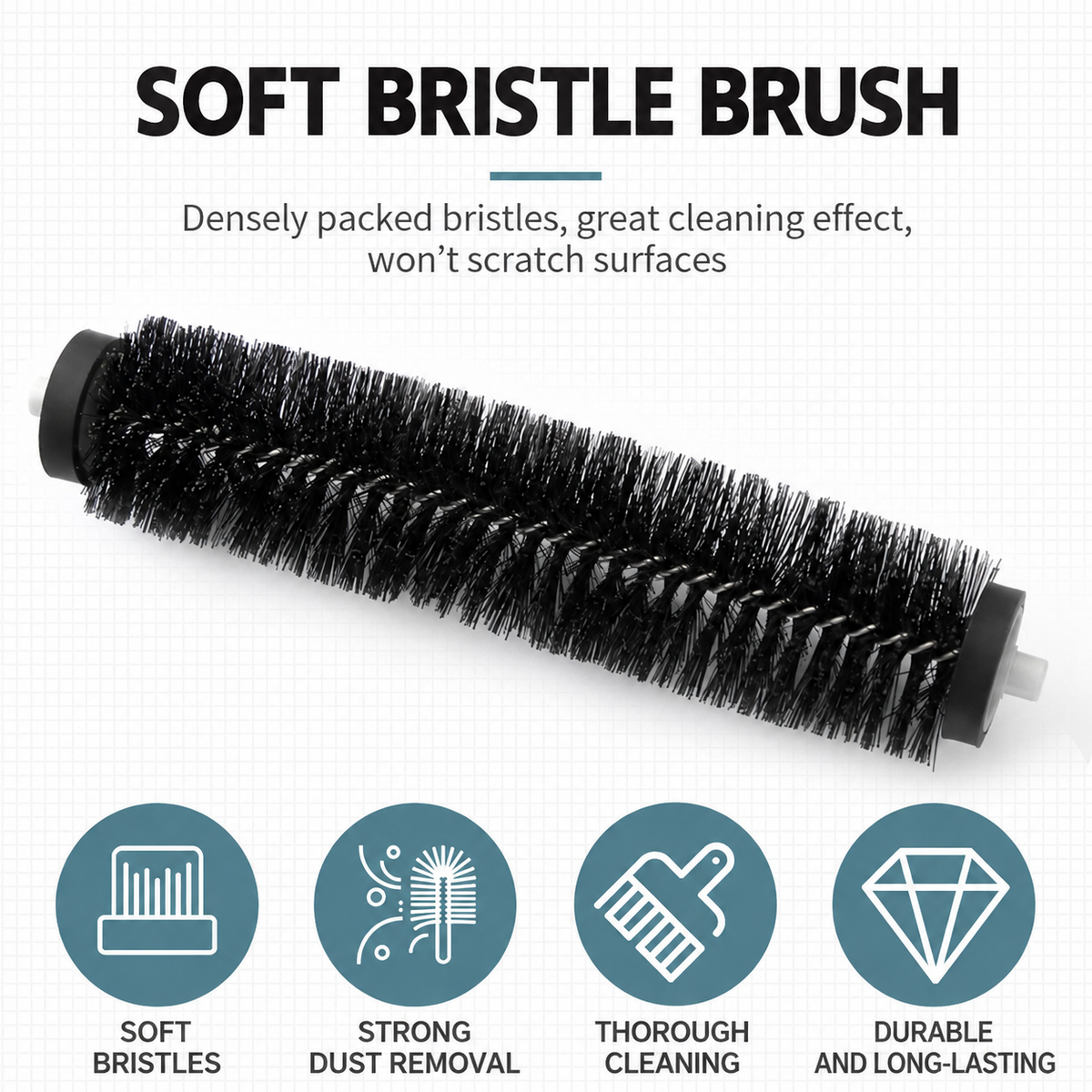 Multi-Purpose Rolling Cleaning Brush – Handheld Lint &amp Crumb Remover