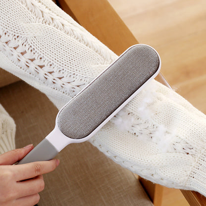 Reusable Double-Sided Lint & Pet Hair Remover Brush with Self-Cleaning Base