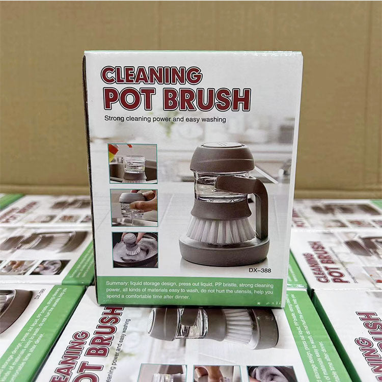 Soap Dispensing Dish Brush – Press-to-Dispense Kitchen Cleaning Scrubber