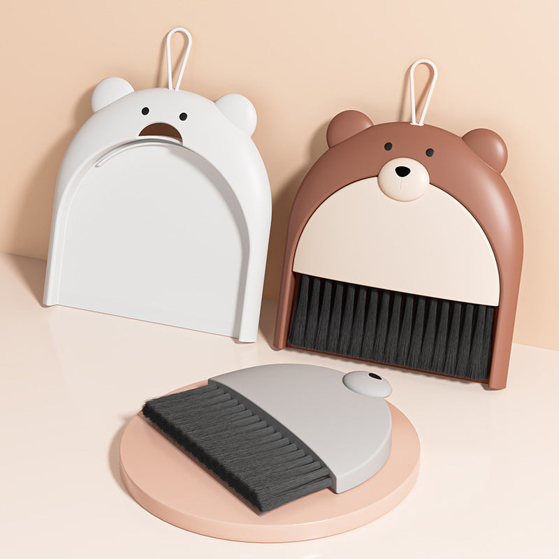 Mini Desktop Broom and Dustpan Set – Cute Bear Design