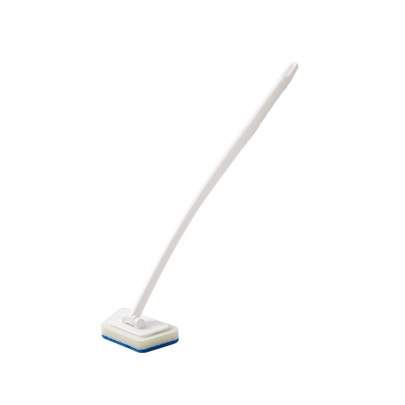 Long Handle Bathtub Cleaning Sponge Brush – Multi-Purpose Bathroom Scrubber with Replaceable Head