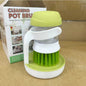 Soap Dispensing Dish Brush – Press-to-Dispense Kitchen Cleaning Scrubber