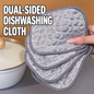 Dual-Sided Kitchen Cleaning Sponge Cloth – Multi-Purpose Dishwashing Scrub Pad