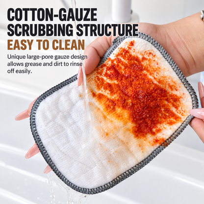 Dual-Sided Kitchen Cleaning Sponge Cloth – Multi-Purpose Dishwashing Scrub Pad